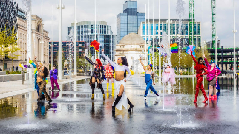 LGBT+ Group Dance in Centenary square Birmingham
